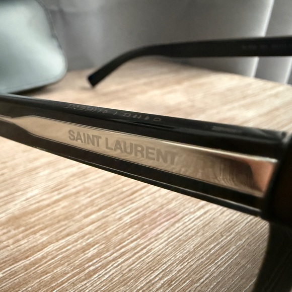Saint Laurent Black Frame Brown Lens Sunglasses - Rectangular Style main image 7